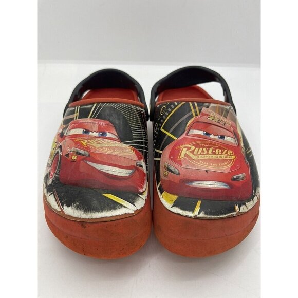 CROCS Disney CARS 3 Funlab Lights Light Up Red Clogs Toddler Size C 3 **FLAW** - Picture 2 of 8